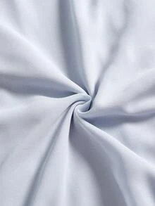 Sequin Lace Splicing Chiffon Long Dress With Round Neck For Cocktail And Party Events - 霧霾藍 - 查看 7