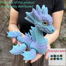 1 件 3D 打印龙雕像，具有逼真眼睛和可移动关节的家居装饰，圣诞礼物，适合任何场合，生日礼物，3D 打印小雕像 - 彩色 - 查看 21