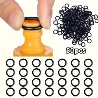 Rubber O-Rings 12mm OD 8mm ID 2mm Width, Metric Sealing Gasket For Automotive Machine Plumbing, Pack Of 50