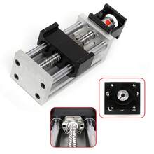 SENDERPICK Führungsschiene 100mm Doppelwellen-Kugelumlaufspindel aus Aluminiumlegierung Linearführung Linearaktuator CNC Linearantrieb für die CNC-Anlagen Produktionsmaschinen