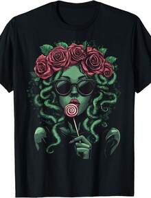 Camiseta Medusa Roses Roses Sunglasses Lollipop Vibe LDZ9 - Blanco - Ver 7