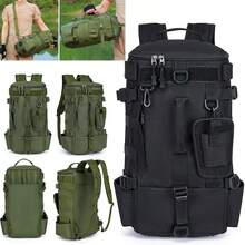 Fishing Backpack Tackle Bag Men Large Sports Rucksack Rod Holder Hiking Camping - Black - View 2