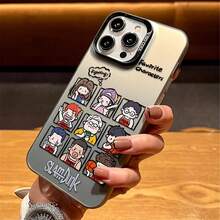 Anime Phone Case For  17/14/15 Pro/Max, Cute Cartoon Basketball Character Protective Cover - Blanco - Ver 4
