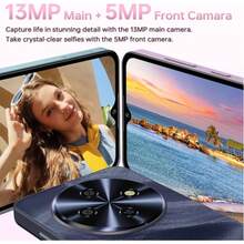 OUKITEL C5 无锁智能手机，16GB (4+12)GB 运行内存 + 64GB 机身存储，6.52 英寸水滴屏，5000mAh 电池，1300 万像素摄像头，4G 双卡双待安卓手机，支持面部解锁、3.5mm 耳机接口、GPS 和蓝牙 5.0。 - 藍色 - 查看 4