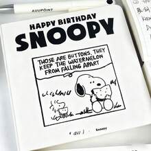 1 pieza Cuaderno de estudiante con cuadrícula gruesa estilo Snoopy, estilo Ins, estilos aleatorios, relleno de calcetín navideño, regalos navideños, Navidad, decoraciones navideñas - Multicolor - Ver 3