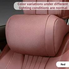 1PC New Luxury Nappa Car Headrest, Ultra Soft Ergonomically Designe Neck Support, Hole-Punching Nappa Design Breathable All-Season, Zero Pressure Design, Soft And Fluffy, Essential Neck Support, Easy Installation For Most Vehicles