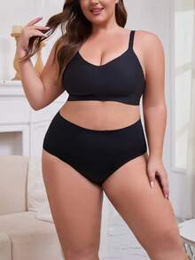 3Pcs Seamless Underwear Women Plus Size High-Waist Solid Color Panties Breathable Soft Comfortable Briefs ﻿