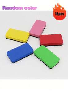 1/5/20片EVA毛毡布白板擦彩色儿童长方形磁性板擦文教黑板擦 - 彩色 - 查看 17