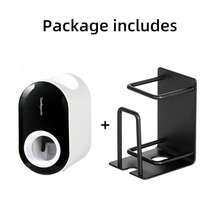 Stainless Steel Adhesive Wall Mounted Toothbrush Holder, 3 In 1 Organizer For Toothbrush, Toothpaste, And Cup (Black (Set Of 2)){Inchcolor_nameinch:InchBlack(Setof2)Inch} - Black(Setof2) - View 10