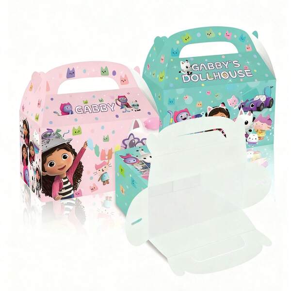 12 Stücke Gaby's Puppenhaus Party Geschenkbox Cartoon Katze Kinder Snack Handtasche Geburtstags Party Begleiter Geschenk Süße Süßigkeiten Aufbewahrungsbox