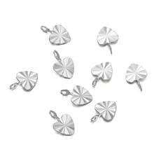 20/50pcs Gold Color Stainless Steel Heart Pendants Round Necklace Charms Pendant For DIY Bracelet Jewelry Making Accessories Valentines - Stainless Steel Embossed Pendant - View 18