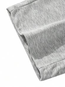 Women's Casual Fashion Hooded Sweatshirt And Loose Sweatpants Set, Grey, For Daily Wear