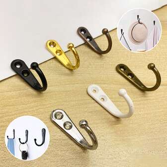 10 PIEZAS Ganchos de aleación de gran resistencia con tornillos para montaje en pared, colgadores para abrigos, toallas, bolsas, tazas, estante de almacenamiento doméstico, soporte al por mayor