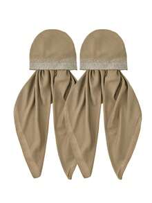 1件/2件装女士纯色水钻穆斯林头巾，纯色时尚透气头巾，休闲优雅头巾，适合日常佩戴和搭配连衣裙