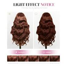 13x4/13x6 Transparent Lace Front Wig, 8-34 Inches Brown Natural Wave, Plug And Play, Pre-Plucked High Definition Lace Front Wig, 200% Density Synthetic Fiber And Protein Fiber Blend. 8-16 Inch Bob Wig With Baby Hair, Women, Pre-Cut Lace, Suitable For Chocolate Brown #4 Wavy Hair. - Brown - View 10