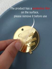 20个/50个/100个 个性化洗礼标签 亚克力材质 4厘米 上帝保佑 洗礼标签 定制我的洗礼标签 适用于初领圣体 宗教庆典、派对 顶部 - 洗禮款式 - 查看 3