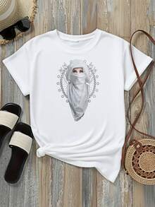 Women Shirt Loose Oversized Black White Color Options Printed Woman Design With Date 02141814 Graphic Print Casual Streetwear Fashion Summer Top Women Graphic Tees Summer Outfits Women Graphic Tees Women Crop Tops Tops Women Vintage Cotton Cute Clothes Women Outfit Women Vestidos Elegantes De Mujer - 白色 - 查看 2