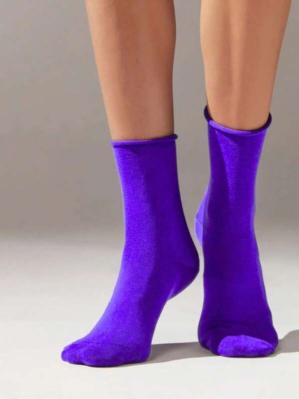 Pares de Meia Cano Alto Algodão Masculino Multicolor