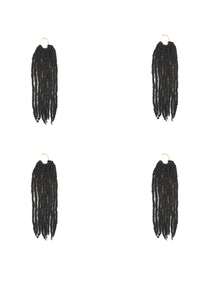 Pre-Twisted Crochet Braided Wig, Soft Real Human Hair, Spring Twist Braided Wig Extensions, For Women, Natural Black