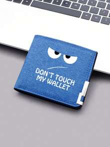 Funny "Don't Touch My Wallet" Printed Canvas Wallet - Compact Zipper Card Holder With Coin Pouch, Snap Closure Coin & Card Case, Ideal For Daily Use, Excellent Fabric Makes Perfect Holiday Gift - one-size - View 8