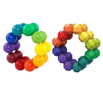 儿童益智互动逻辑思维训练玩具，多功能彩色珠子减压球，魔方，完美圣诞礼物，颜色随机