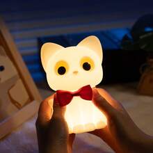 Cute Coffee Cup Night Light - 3 Brightness Levels Lamp With Touch Control 7 Colors, Silicone Lamp With 30 Min Timer, USB Rechargeable - Soft Lighting And Design, Suitable For Room, Creative Gift - Kitty Night Light - View 4