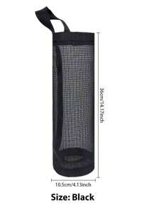 1 pieza Dispensador de bolsas de plástico montado en la pared, Estantería de almacenamiento de bolsas de basura, Organizador colgante de bolsas de plástico de cocina, Caja de malla para colgar la basura de múltiples funciones, Bolsa de malla transpirable para colgar en la pared de uso múltiple, Adecuado para el hogar, la cocina, la playa de verano, los alimentos, el camping, el almacenamiento, la decoración de la habitación, los accesorios de cocina