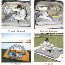 Car Inflatable BedColchón inflable Saygogo para SUV cama para campamento cojín almohada grueso con bomba de aire eléctrica portátil almohadilla para dormir para la casa el auto viajes campamento versión mejorada color grisCar Inflatable Bed - gris - Ver 3