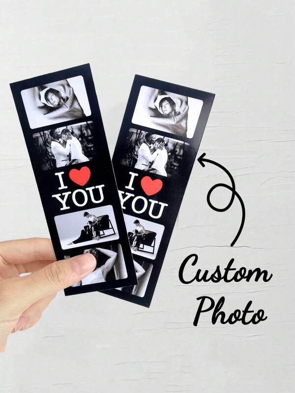 1/3/6/12pcs Personalised Film Strip, Custom Film Strip, Retro Movie Strip, Bookmark, Anniversary, Wedding, Birthday Gift, Photo Print, Photo Booth Print, Keepsake, Film Photography Gift,Valentine's Day Gift, Valentines, Gift For Her, Gift For Him, Gift For Mum, Gift For Friends, Home Decor, Decoration, Personalized Gift, Custom Gift,Christmas Gifts, Christmas Decorations, Thanksgiving Gifts, New Year Gifts, Party Decorations.