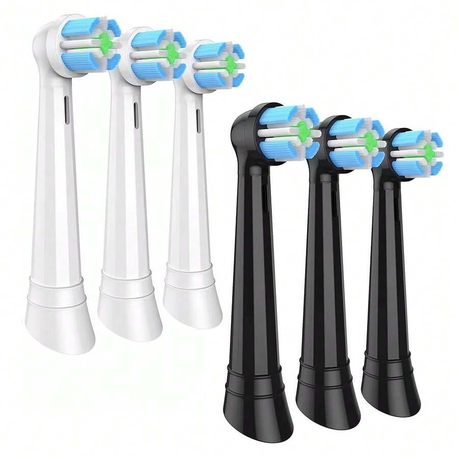 IO Replacement Brush Heads Compatible With Oral B IO Series 2-10 Electric Toothbrushes (3Black+3White, 6 PCS){Inchcolor_nameinch:Inch3black+3whiteinch,Inchsize_nameinch:Inch6PCSinch} - 3black+3white - View 1