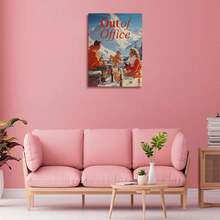 1 pezzo Stampa da parete vintage Apres Ski, cartellone da ufficio fuori sede Apres Ski, Stampa di giornale/rivista Apres Ski, Arte per carrello bar vintage, Arte da parete invernale, Ufficio all'aperto, Decorazione da bagno e toilette in stile vintage, cartellone su tela stile cottage di campagna, Idea regalo perfetta per corridoio, 16x24 pollici, senza cornice