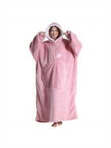 Oversized Hooded Wearable Blanket, Loose Fit Hooded Blanket, Super Soft & Warm, Front Apple Pocket Design, Suitable For Both Men And Women, Large Pocket Design, Great Gift And Comfortable Home Choice