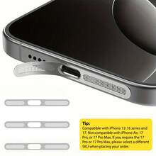 ZYONS 3件装金属扬声器防尘网罩，兼容 17 Pro Max/17 Air/16 Pro Max/16/15/14/13/12系列，耐用金属材质，可选颜色：黑色/银色/宇宙橙/金色/绿色/红色/蓝色/紫色/沙漠钛色 - 3pcs - 查看 16