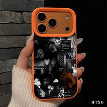 Butterfly English word for Man woman patterned Simulated leather anti slip and anti fall TPU phone case, Designed to Fit for  models 17, 16, 15, 14, 13, 12, 11, X, XS, And others. Christmas and Thanksgiving gifts for friends and family., - オレンジ - チェックする 8