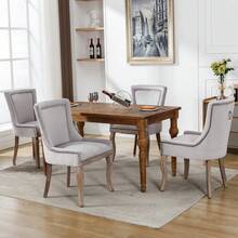 Dining Chairs - Gray + Velvet-1 - View 5