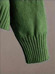 Women's Winter Clothing Of Women's Winter Clothing Women's Winter Fashion Women's Winter Promotion Of Women's Winter Clothing Matching Knit Set   Relaxed-Fit Sweater With Ribbed Details  Wide-Leg Pants With Drawstring Waist  Versatile Color Options  Ideal For Casual Wear - 綠色 - 查看 3
