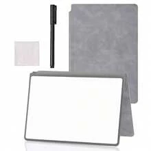 Portable & Fashionable A5 Reusable Whiteboard Notebook: Weekly Planner, Faux Leather Memo Pad, Free Whiteboard Marker And Eraser Cloth,School Supplies,Back To School,White Board - Multicolor - View 7