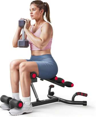Deep Squat Machine For Women, Adjustable Glutes Trainer Machine, Core & Leg Exercise, Push Up Workout Equipment At Home Gym