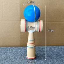 1pc Advanced Kendama Balance Ball, A Wooden Ball For Hand-Eye Coordination Training And Balance Training, An Ideal Choice For Daily Reaction And Agility Training. Suitable For Adults And Children. Enhances Arm Flexibility For Boxing, Table Tennis, And Badminton. An Excellent Gift For Christmas And Thanksgiving - Multicolor - View 7