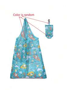 1pc Reusable Shopping Tote Shopping , Large Capacity Polyester Portable Folding For Travel ,Makeup ,Cosmetic ,Vacation Organizer,Large Capacity Makeup Organizer Makeup Case, For Lipstick, Brush, Skincare, Mobile Phone, Coin, Small Items, For Home,Gift,Vacation And Festival Halloween Christmas Multifunctional Use,Boho Vibes