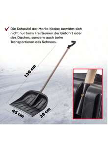 D-Grip Snow Shovel - Efficient Snow Removal Tool For Winter Home Use - Black - View 8