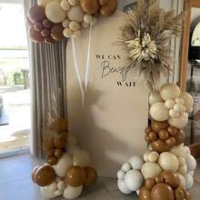104 pièces Ensemble d'arche de guirlande de ballons marron, ballons or crème marron, convient pour la décoration de fête d'anniversaire des garçons, des filles et des enfants - Multicolore - Voir 5