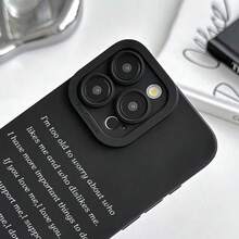 English Motto Phone Cases, Suitable For Apple  16, 15, 14, 13, 12, 11 XS, XR, X, 8, 7 Mini, Plus, Pro Max, SE Series Phone Cases, Perfect For Holiday Gifts, Birthdays, For Girlfriends, Boyfriends, Friends, Or Yourself.,Suitable For  17 Air - 黑色 - 查看 6
