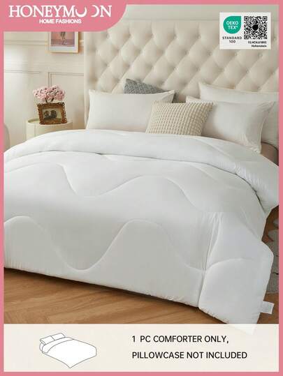 1pc Quilted Comforter - All Season Quilted Comforter, Down Alternative Comforter Filling. Oeko-Tex Certified