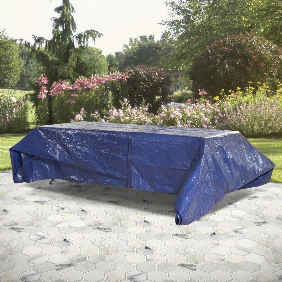Ozark Trail Great Value Shopping, Holiday Promotions  Medium-Duty Tarp 6 X 8 FT (PE Material) - Waterproof For Camping/Rain Cover, Yard/Garden Protection, Cargo Cover, Easy To Fold​ - 6' x 8' - Xem 1