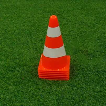 10pcs 23cm Reflective Traffic Cones, Road Barrier Cones, Safety Cones For Road Isolation, Basketball Agility Training Markers