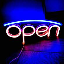 1個 霓虹燈 Open 11.7x5.6x0.7英吋 (約 29.8x14.3x1.8公分) 營業中霓虹燈 電池或USB供電 商店店鋪展示窗 餐廳咖啡廳酒吧酒店紋身美容院派對牆面裝飾 開店/關店告示牌 (紅藍色) - 彩色 - 查看 6