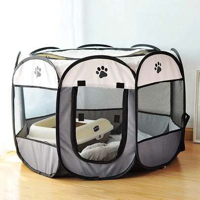 1pc Foldable Pet Cat Dog Scratch-Resistant Playpen Tent
