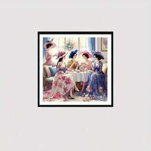 Kit de pintura com diamante 5D para mulheres, 11,8 x 11,8 polegadas - Arte de bordado com diamante redondo completo, adequado para decoração de parede e presentes, moldura não incluída