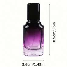 1个20毫升渐变玻璃可填充香水喷雾瓶，防漏细雾喷雾，渐变香氛分配器，适用于DIY精油，方便旅行携带的可填充香水容器，黑色（兼容香水） - 彩色 - 查看 4